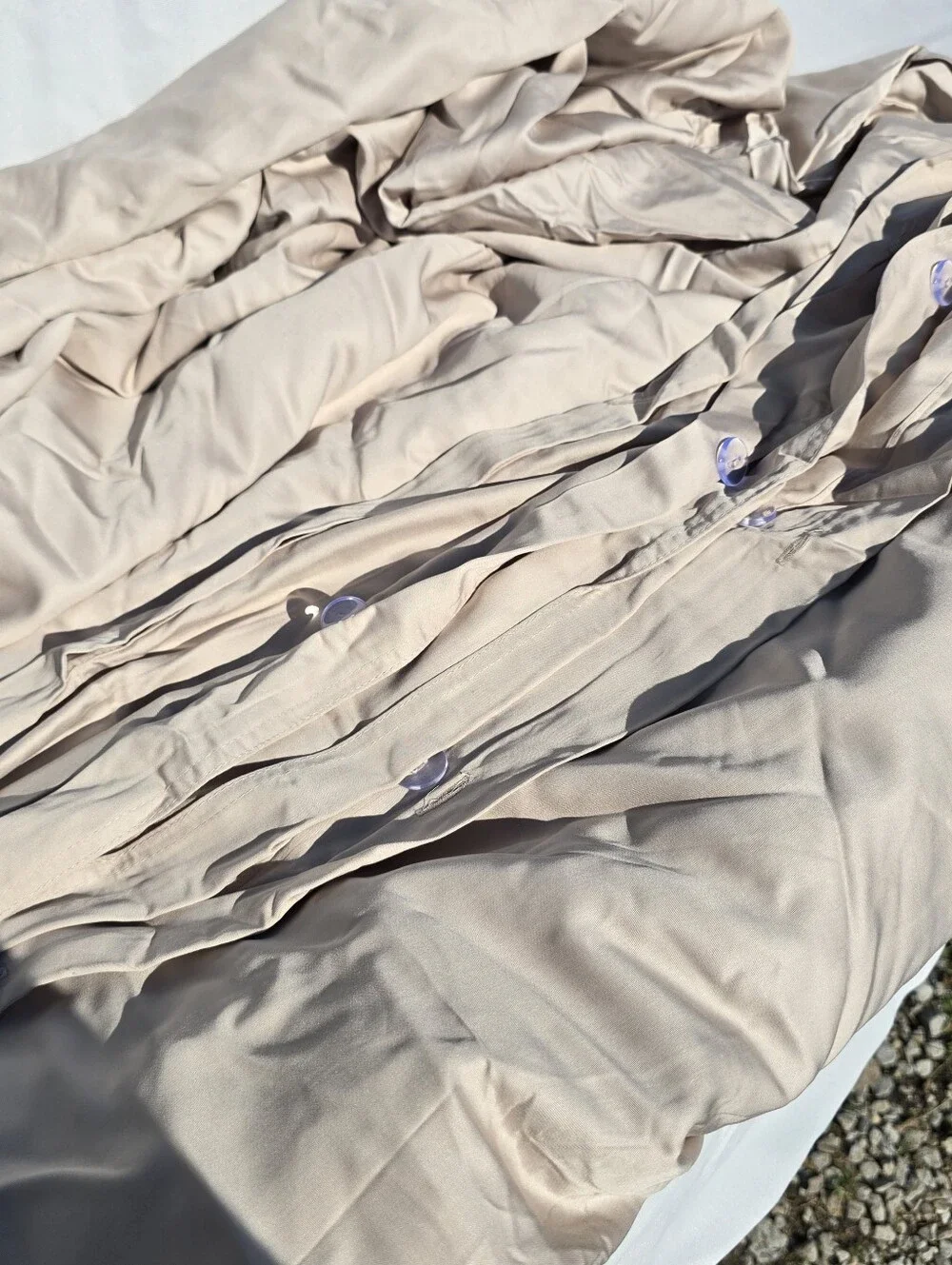 NEW Quince Organic Bamboo King / California King Duvet Set & 2 King Shams Sand